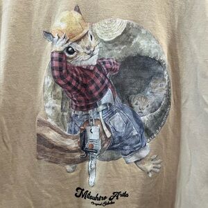 Mitsuhiro Arita “lumberjack” graphic design t shirt size large in GUC